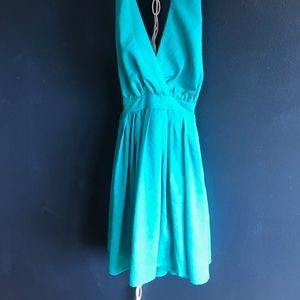 Turquoise Low Back Club Dress